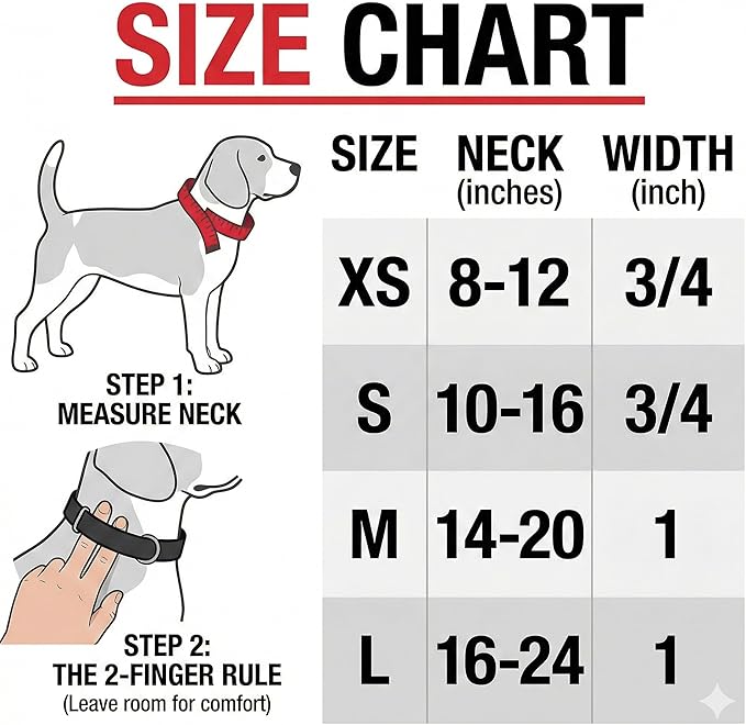 Service Dog and Emotional Support Animal ESA Collar with Metal Collar Tag (Support Dog (Collar and tag), M)