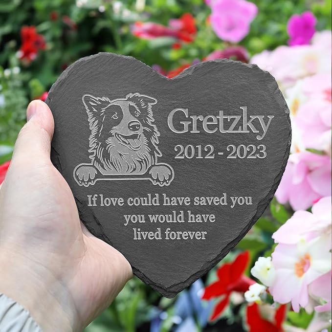 Border Collie Memorial Gifts, Border Collie Stone, Border Collie Memorial Stone, Border Collie Loss, Border Collie Keepsake Memorial, in Loving Memory Border Collie