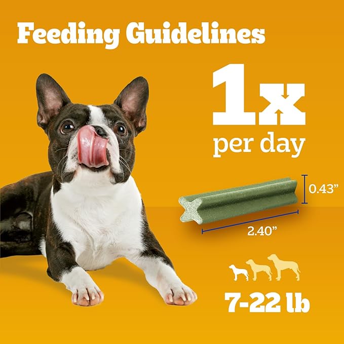 Pedigree Dentastix Dental Chews for Dogs, Small and Toy Breed Dog Treats, Fresh Flavor, (7) 21ct Bags (147 Treats Total)