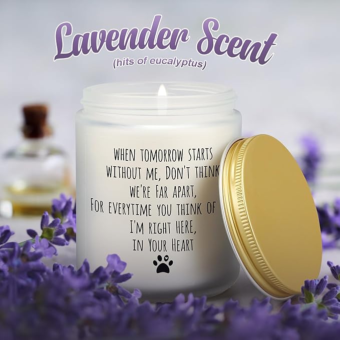Dog Memorial Gifts for Loss of Dog, Pet Loss Gifts, Sympathy Candle for Cats Doggie Passing Away, Bereavement Remembrance Grief Condolence Present for Pet Lovers Friends Families in Memory of Doggie