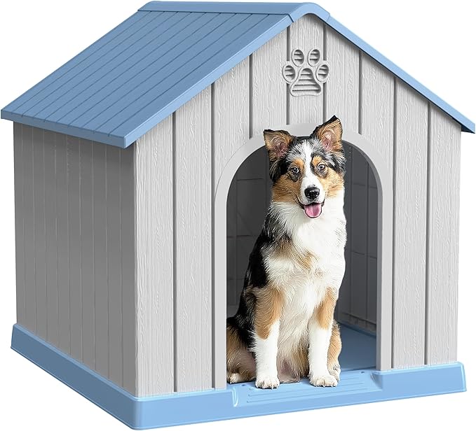 DRATO Large Dog House with Waterproof- Indoor & Outdoor Pet Shelter for Small to Large Dogs, Easy Clean & Quick Assembly