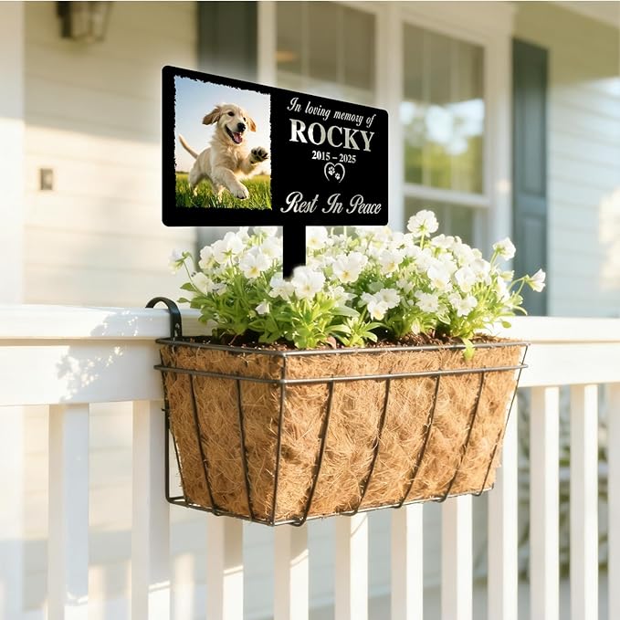 Custom Metal Dog Grave Marker Stake, Personalized Pet Headstones for Dogs, Outdoor Garden Pet Cemetery Metal Sign, Gogs Memorial Gifts, Dog Name Sign for Yard Cemetery