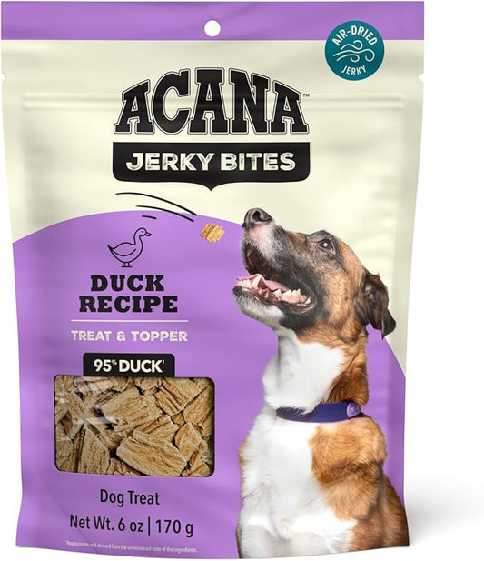 ACANA Jerky Bites Dog Treats Duck Recipe, 6oz Bag