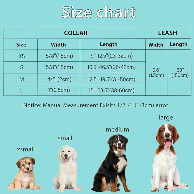 Dog Collar and Leash Set Adjustable Girls Puppy Floral Collars with Bow Tie for Small Medium Large Dogs(L, Rocket)