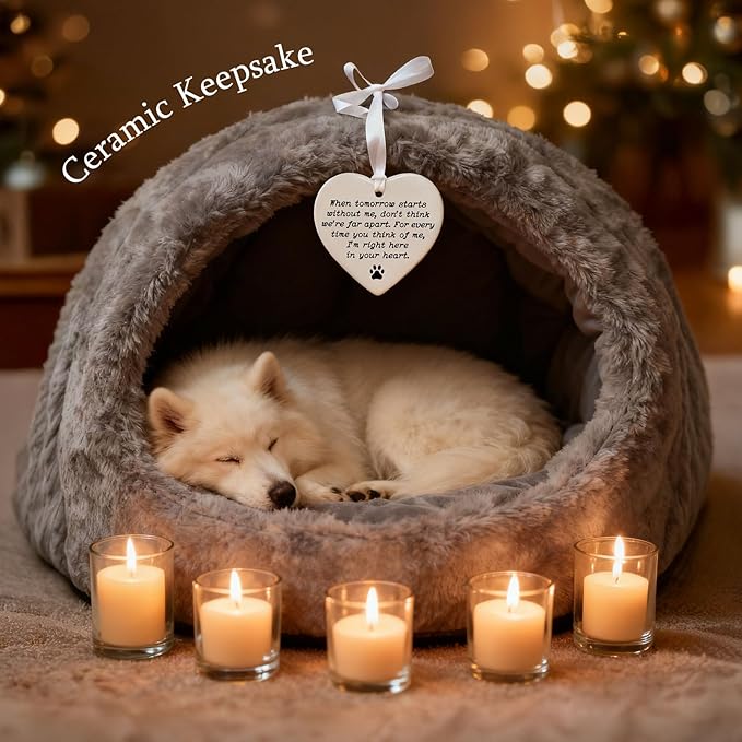 Pet Memorial Gift, Dog Sympathy Gift, Pet Memorial Ornament, Dog Loss Keepsake, When Tomorrow Starts Without Me Memorial Quote, Remembrance Ornament In Loving Memory (When Tomorrow)