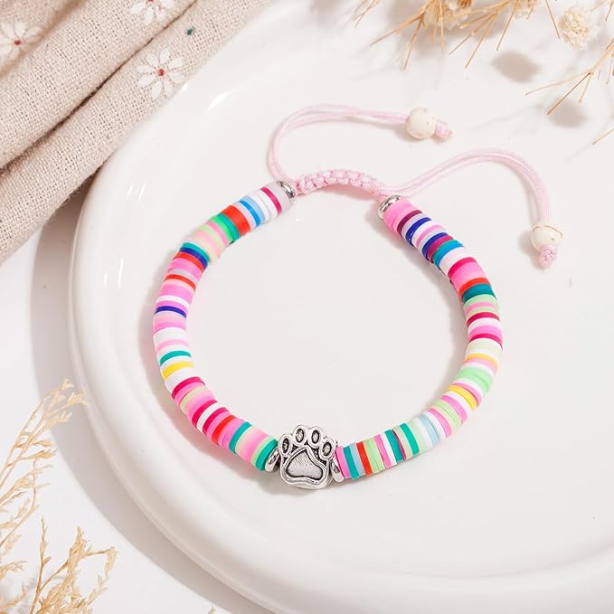 Dog Memorial Gifts: Rainbow Bridge Pet Memorial Bracelet for Men Women, Loss of Dog Sympathy Gift, Colorful Silicone Wristband, 6 to 10 inches