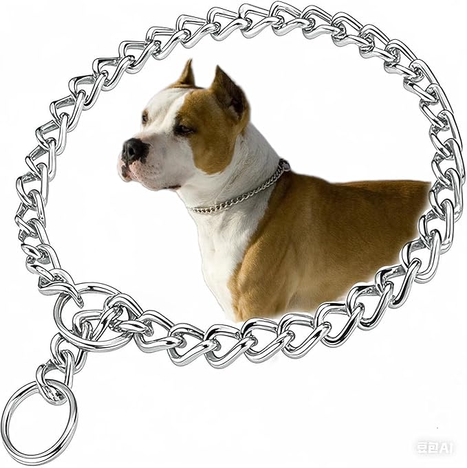 Choker Dog Collars,Metal No Pull Collar Training Chain Choke Collars for Dog for XS Small Medium Large Boys Girls Dogs (Silver,S