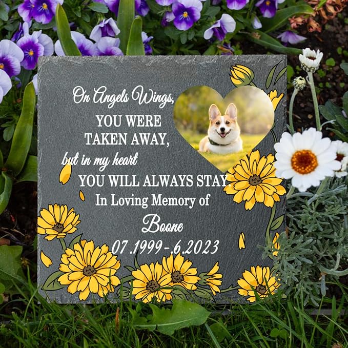 Memorial Garden Stone for Loss of Dog, Always and Forever in Our Hearts Personalized Memorial Garden Stone, Memorial Garden, Sympathy Gifts, Remembrance, Bereavement Gifts