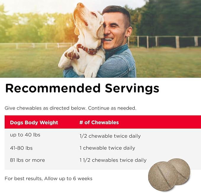 Nutri-Vet Advanced Strength Hip & Joint Supplement for Dogs, Puppy Supplements, Dog Joint Supplement, Contains 500mg of Glucosamine, 400mg of Chondroitin, 50mg of MSM, Puppy Essentials, 300 Tablets