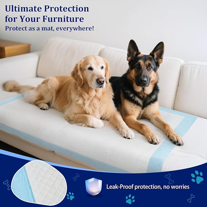 Ownpets XXXXL Puppy Training Pad 47"x31" 20 Count, Extra Large Giant Dog Pee Pads, Leak-Proof 6-Layer Pet Potty Training Pads Pee Pads with Quick-Dry Surface for Puppies, Cats, Rabbits