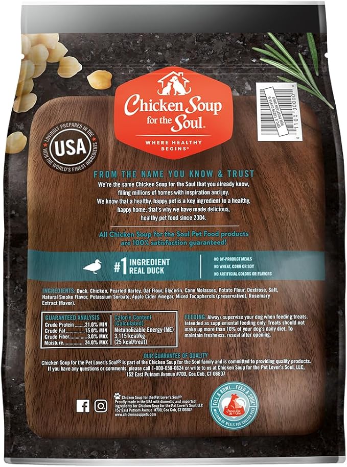Chicken Soup for The Soul All Natural Premium Savory Sticks Soft & Chewy Dog Treats, Real Duck First Ingredient, No by-Products, Artificial Colors, Flavors or Preservatives, Duck, 32oz