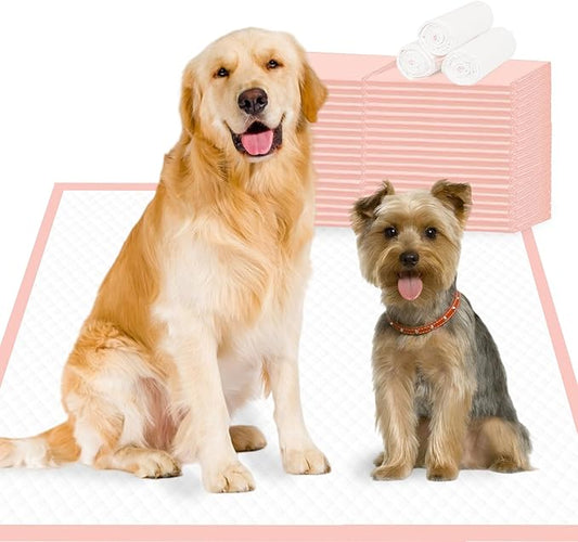 Dog Pee Pads Extra Large 30"×36" - 40 Count, XXL Pink Puppy Pads Unscented, Urine Underpads, Super Absorbent & Leak-Proof Potty Pads for Doggies