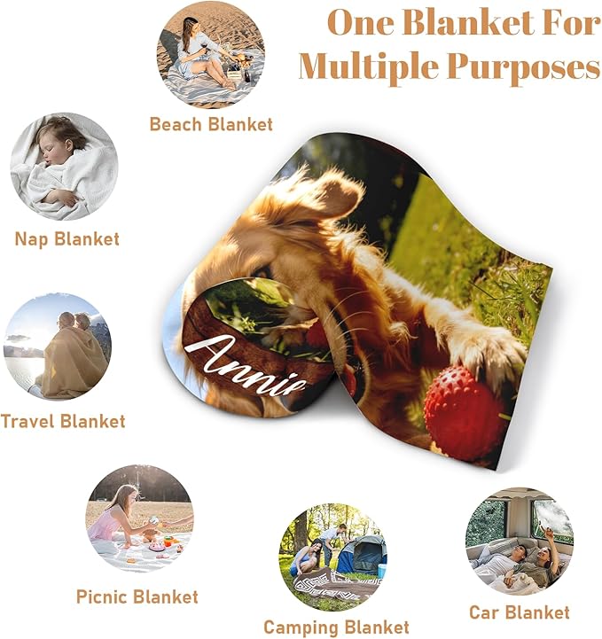 Dog Memorial Gifts for Loss of Dogs, Custom Pet Memorial Blanket Gifts, Personalized Dog Blanket with Picture Name, Loss of Pet Sympathy Gift, Dog Passing Away Bereavement Gifts, Cat Memory Gifts