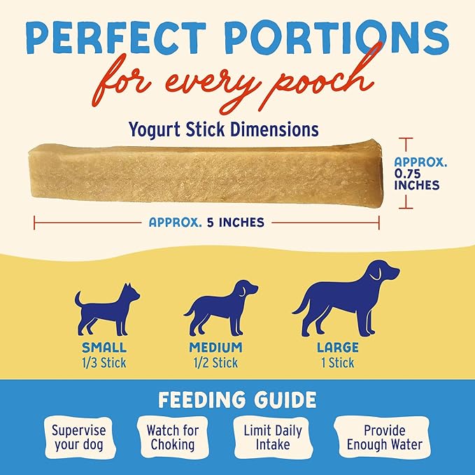Himalayan Dog Chew Yogurt Sticks, Peanut Butter, Dog Treats with Prebiotics, Probiotics & Protein, Digestive Support, Lactose & Gluten Free, Natural Dog Treat for All Breeds, Made in America, 4pk