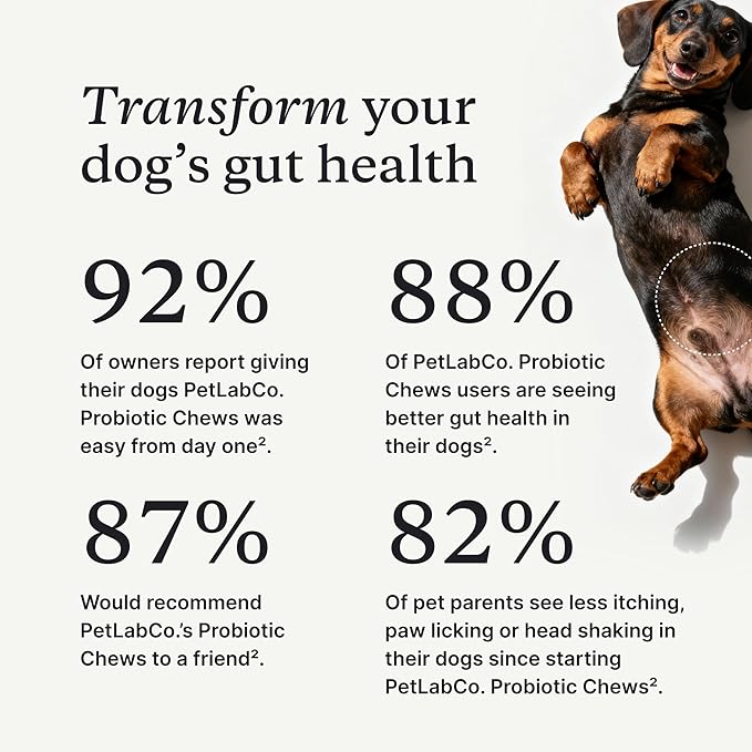 PetLab Co. Probiotics for Dogs, Support Gut Health, Occasional Diarrhea, Digestive Health & Seasonal Allergies - Pork Flavor - 30 Soft Chews - Packaging May Vary (Value 3-Pack)