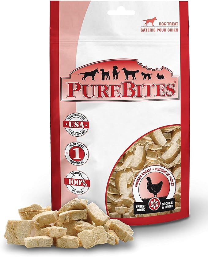 PureBites Chicken Breast Freeze Dried Dog Treats 3oz Bags. 3 Bags Total.