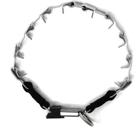 Herm Sprenger Neck Tech Stainless Steel Prong Dog Training Collar with Quick Release Buckle Pet Pinch Collar No-Pull Collar for Dogs Made in Germany 19 inches