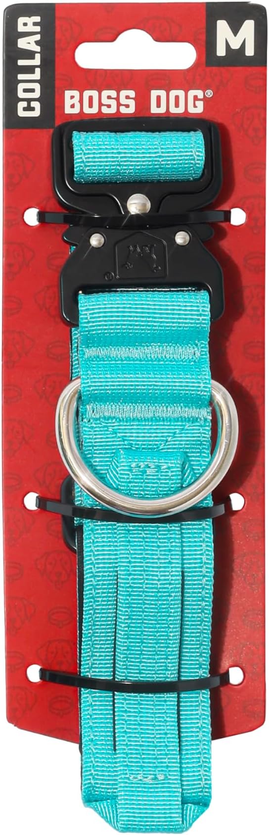 Boss Dog Tactical Collar, Teal, Medium