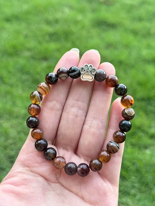 LINGYUAN Pet Memorial Gifts for Dogs Cats, Pet Memorial Bracelet, Remembrance Pet Loss Sympathy Gift for Cat Dog Lovers, Bereavement Gifts for Loss of Pet