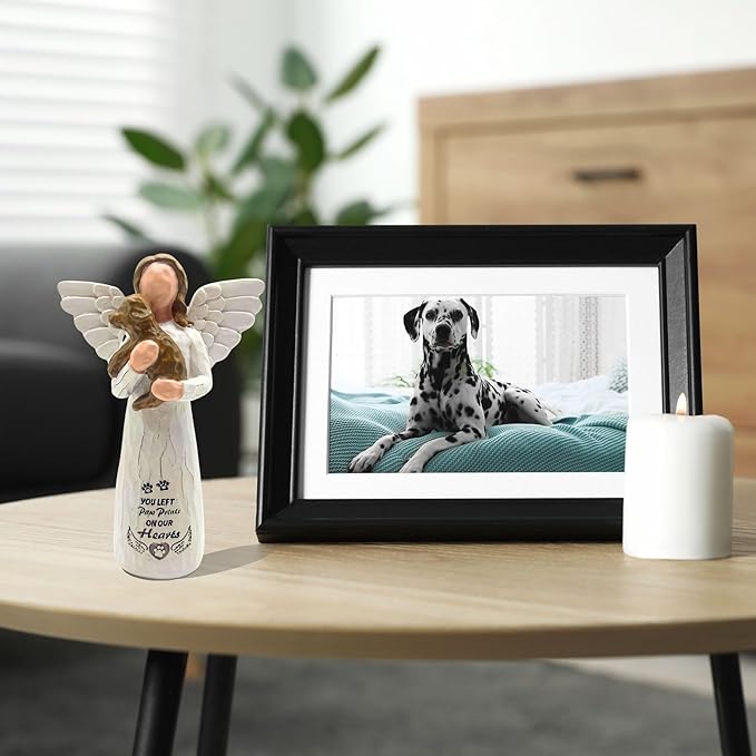 Dog Memorial Gifts for Loss of Dog, Pet Memorial Gifts for Dogs, -Sculpted Hand-Painted Angel Figurines – Loss of Dog Sympathy Gift, Dog Bereavement Gifts, Dog Remembrance Gift, Dog Passing Away Gifts