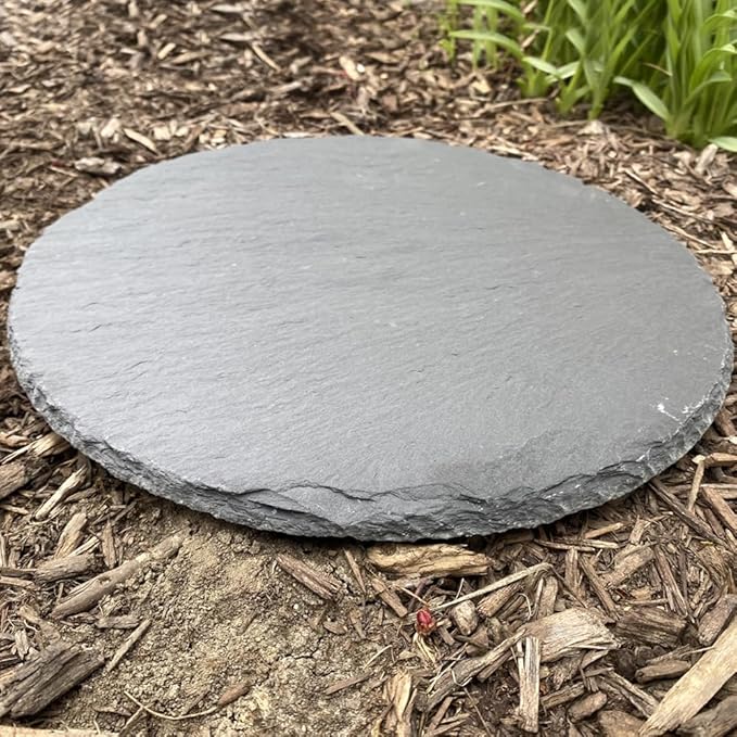 GiftsForYouNow Engraved in Loving Memory Paw Prints Personalized Pet Memorial Garden Stone, 10" in Diameter, Dog Headstone, Round Slate