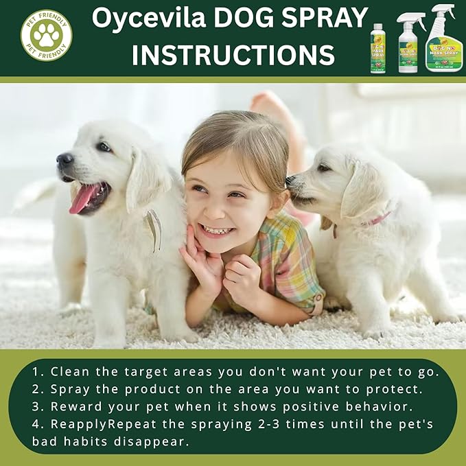 8oz No Pee Spray for Dogs - Potty Training Spray to Stop Marking Indoors & Outdoors - Safe Puppy Housebreaking Aid