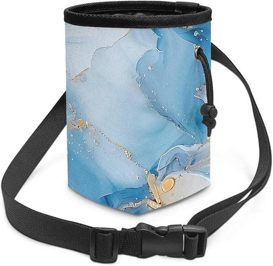 Marble Pet Treat Pouch Portable Training Treat Bag Dog Food Dispenser Pet Feed Snack Reward Bait Bag Behavior Aids for Puppy Travel or Outdoor Use