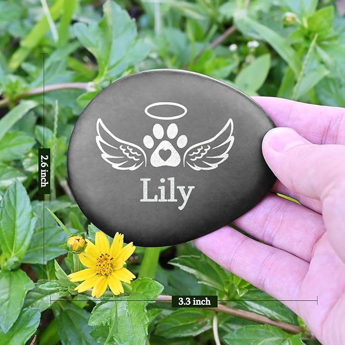 Dog Memorial Gifts - Pet Memorial Stones - Sympathy Gift for Loss of Pet - Pet Loss Gifts - Pet Bereavement Gifts - Remembrance Gifts for Loss of Dog - In Memory of Dog - Cat Memorial Stones