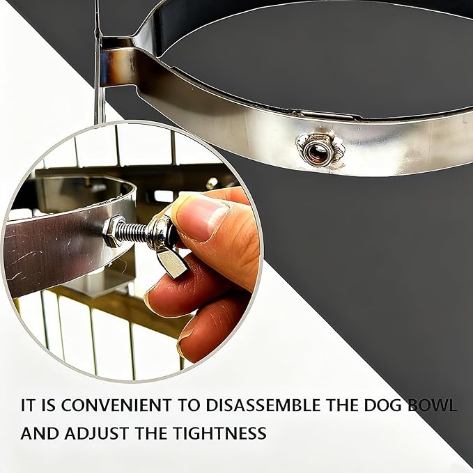 Large Dog Water Bowl No Spill Hanging Large Dog Crate Food Bowl for Kennel, XL(2750ml/93oz)