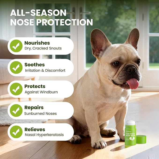 Lick-Safe Dog Paw & Nose Balm with Coconut Oil | All-Natural Moisturizer & Soother for Dry, Cracked Pads & Snout | Heat & Cold Pavement Protection Wax | Horse Hoof, Joint Care, 1.3 oz (36g)