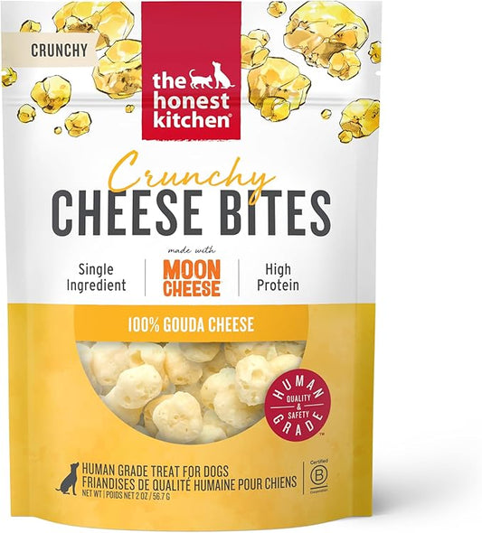 The Honest Kitchen Human Grade Dog Treats Cheese Bites: Gouda Recipe, 2 oz Pouch