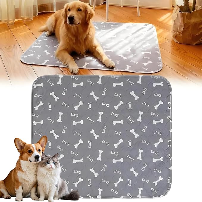 Puppy Pads with pheromones, Elite Pads for Cats, Washable Puppy Pads for Dogs and Cats, Leak-Proof & Anti-Slip Pet Training Pad for Home & Travel(Grey, S: 18.1" × 11.8")