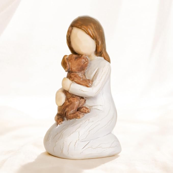 Dog Angel Figurines for Women,PetMemorial for Loss of Dogs Sympathy Gift,Pet Memorial Ornament