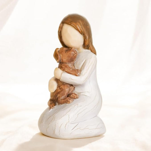 Dog Angel Figurines for Women,PetMemorial for Loss of Dogs Sympathy Gift,Pet Memorial Ornament
