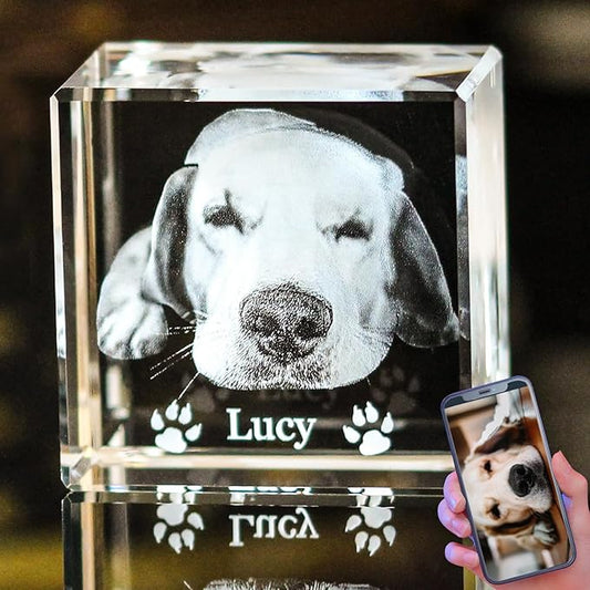 3D Crystal Photo,Pet Memorial Gifts for Dogs,Cats,Animal Customized Gift,Personalized Dog Memorial Gift, Customized Pet Gifts,Personalized Photo Gifts