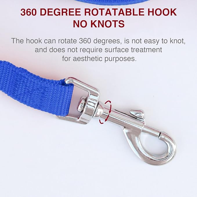 Dog Leash Puppy Obedience Recall Training Agility Lead 50ft, Great for Play, Camping, or Backyard