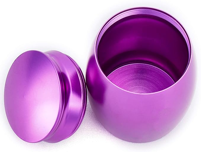 Small Cremation Urns for Dog or Cats Ashes,2.67 Inches Mini Puple Keepsake Urns for Pet Ashes with Paw Print