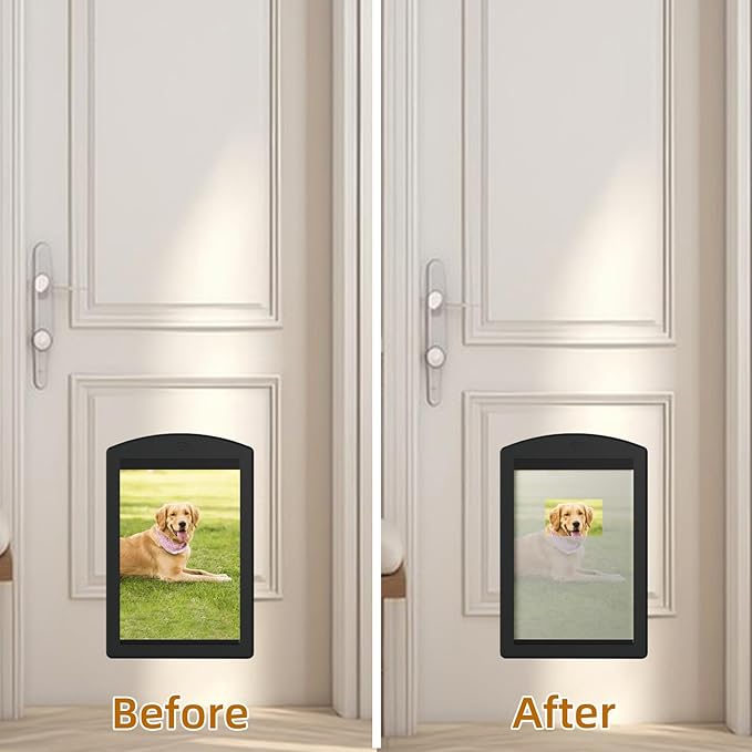 [Classicmacher] Original Replacement Dog Door Medium Soft Flap, Longer Lasting Compatible with Plastic Dog Doors for Dogs (Medium-12.5 * 8.75)