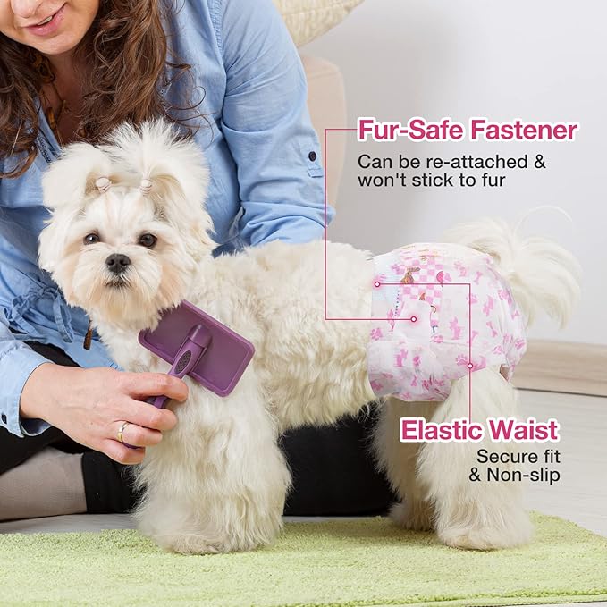 Dono Disposable Dog Diapers Female, Super Absorbent Doggie Diaper, Rapid-Dry Gel Technology Puppy Diapers, Leak-Proof Fit for Doggy Cat in Heat, Excitable Urination, Incontinence, Medium