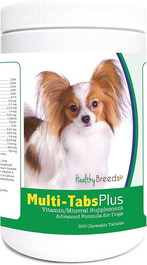 Healthy Breeds Papillon Multi-Tabs Plus Chewable Tablets 365 Count