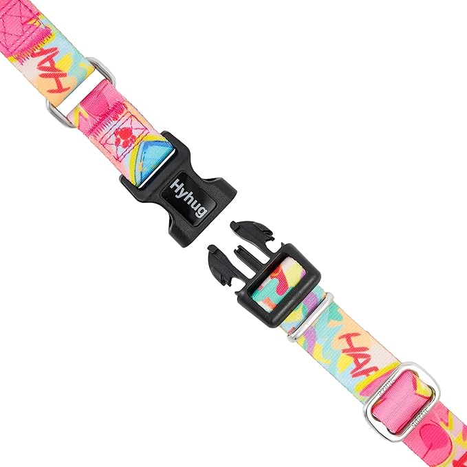 Hyhug Design Pattern Martingale Dog Collar for Medium Dogs Escape - Proof| No Pull Durable for Outdoor Use, Ideal for Training & Daily Walks (Colorful Dog, Medium)