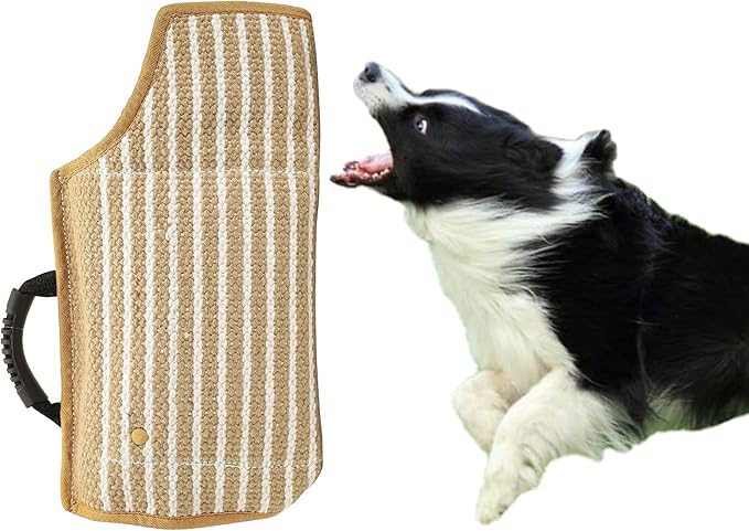 Morezi Dog Bite Sleeve Training Protection, Fits Both Sleeves, Small Dogs Training Biting Tugging Toy - Yellow - Short