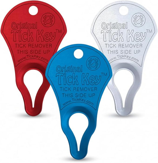 The Original Tick Key -Tick Removal Device - Portable, Safe and Highly Effective Tick Removal Tool - 3 Pack (USA)