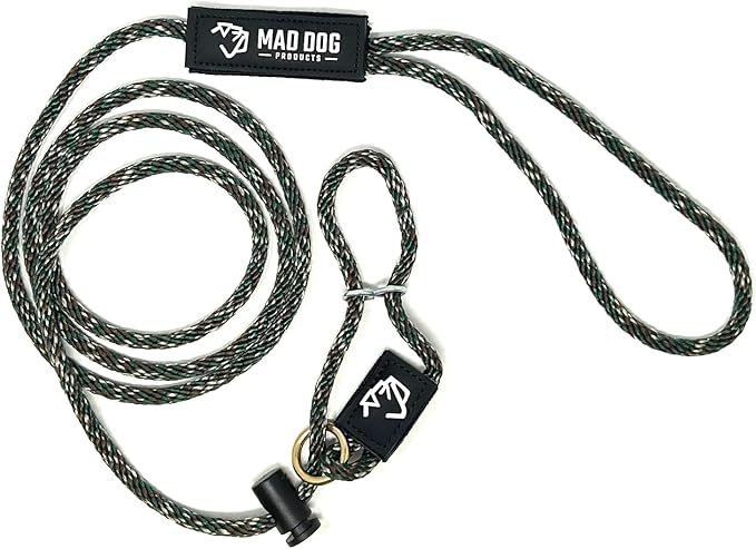Mad Dog Products Easy Leader Dog Leash 1/4" x 15' Camouflage Signature Rope - Made in USA
