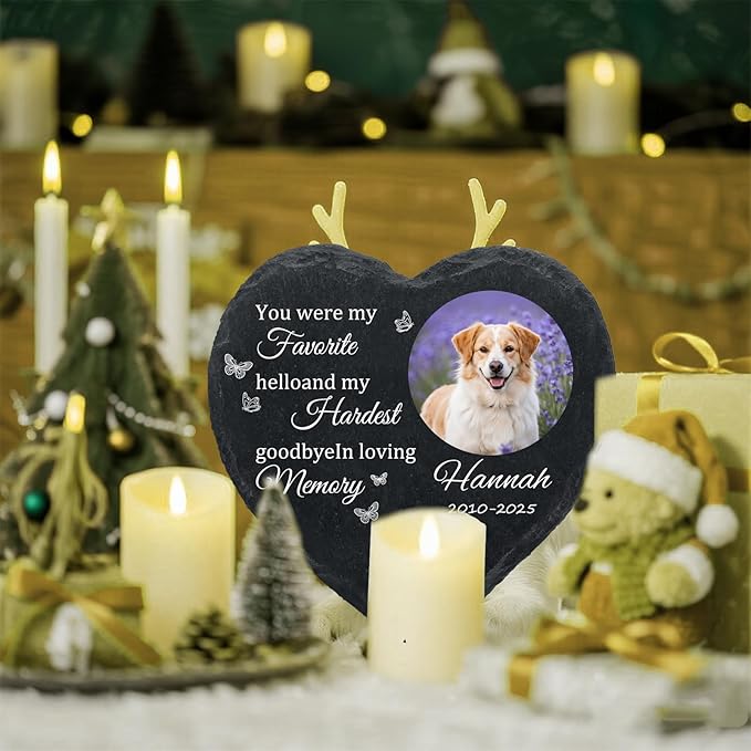 Personalized Dog Memorial Gifts for Loss of Dog, Custom Photo Pet Momorial Stone for Dogs, Cat Memorial Sympathy Gift, Dog Passing Away Gifts, Sympathy Gift for Pet Lovers (Style 11)