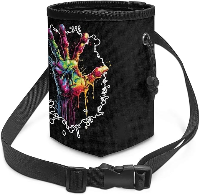 Hands Pet Treat Pouch Drawstring Closure Pouch Best Hiking Toys Pack Pocket Sized Training Treat Bag Bait Bag Training Bag for Treats, Kibbles, Toys & Accessories