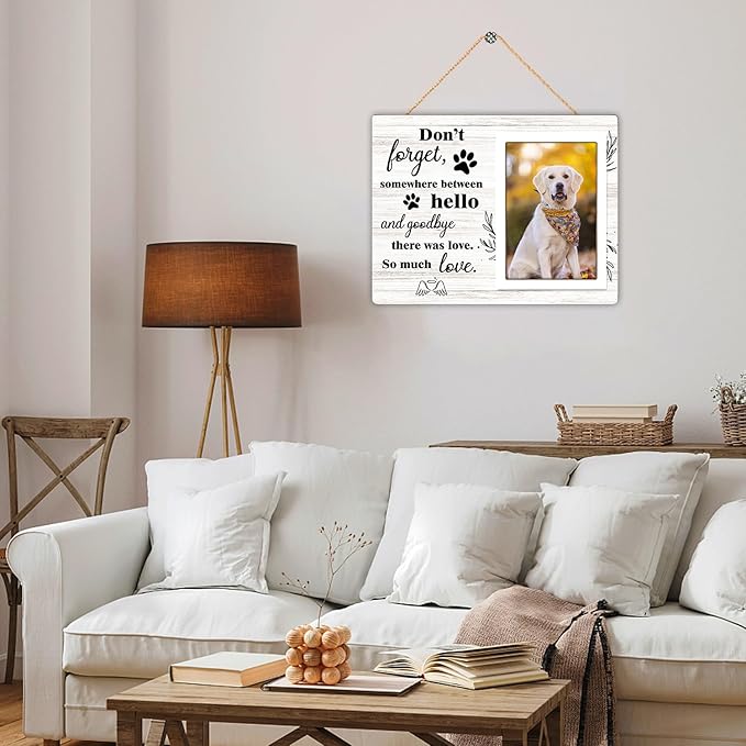 Pet Memorial Picture Frame, Sympathy Gifts for Loss of Dog, Dog Photo Frame Passed Away Gift, Pet Remembrance Gift, 4x6 Photo12P062