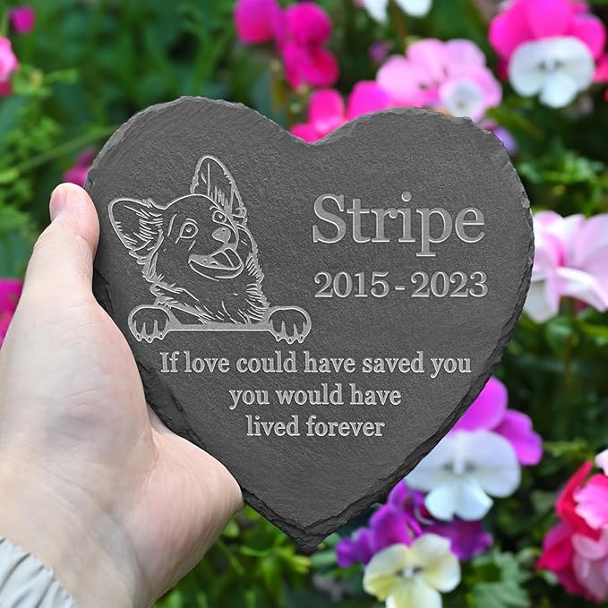 Personalized Corgi Memorial, Corgi Dog Memorial Stone, Loss of Corgi, Corgi Keepsake, in Loving Memory Corgi