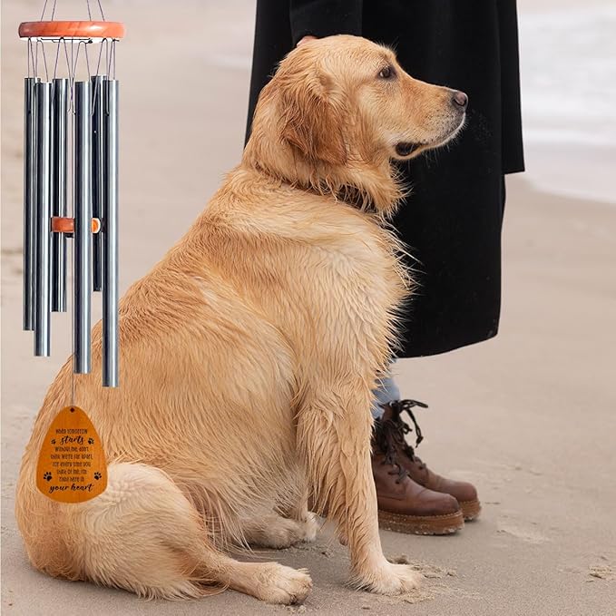 Pet Memorial Gifts for Dogs, Loss of Dog Sympathy Gift Wind Chimes, Pet Loss Sympathy Gift, Bereavement Gifts for Loss of Pet, Dog Remembrance Gift, in Memory of Dog Cat