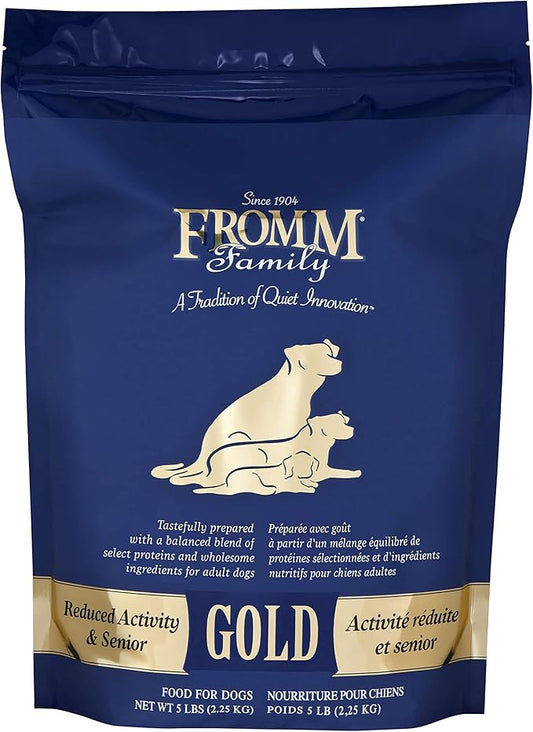 Fromm Reduced Activity Senior Gold Premium Dog Food - Senior Dry Dog Food for Medium & Small Breeds - Chicken Recipe - 5 lb